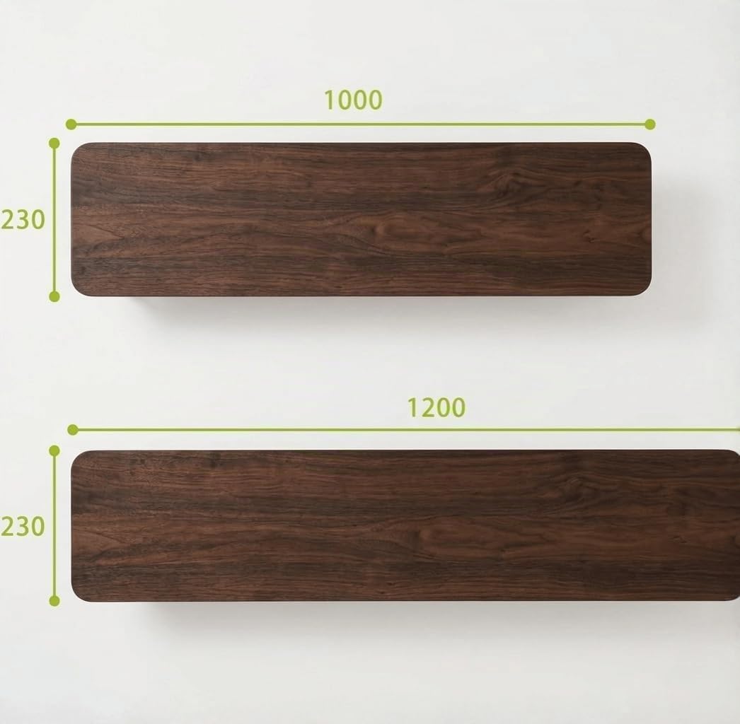 Monitorständer Desk Shelf 120 cm Walnuss | Monitorerhöhung Holz mit modularem Schienensystem | Schre