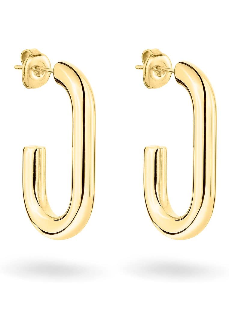 Liebeskind Berlin Damen-Hängeohrringe Edelstahl LJ-0365-E-55 Gold Big Link, Gold Big Link