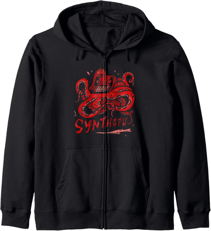 Synthesizer Octopus Analog DJ Nerd Producer DAW Synth Kapuzenjacke