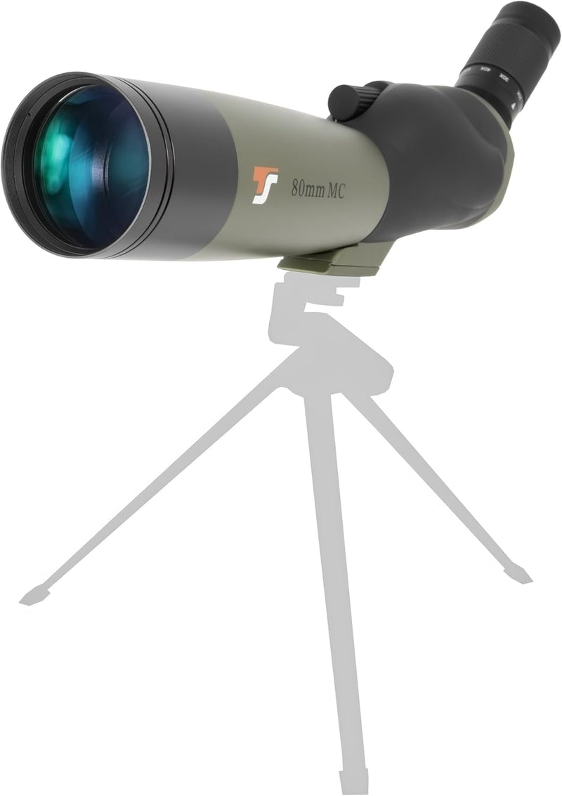 TS-Optics Zoom Spektiv 20-60x80 für Sportschützen Vogelbeobachtung mit Tragetasche Trageriemen Optik