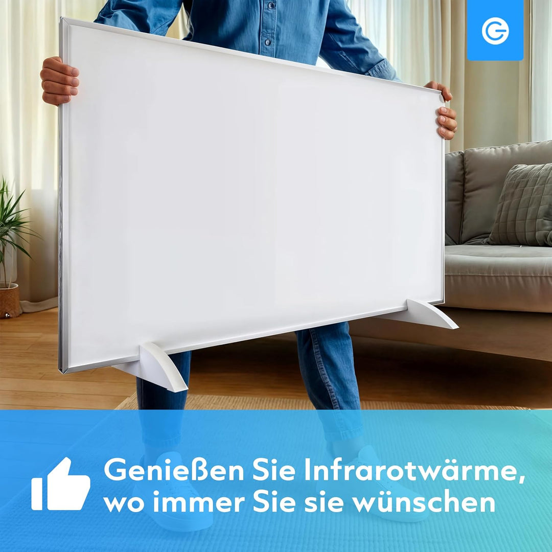Silvergear® Slim Infrarotheizung 720W mit Kohlenstoffkristallen | Energiesparend & Umweltfreundlich