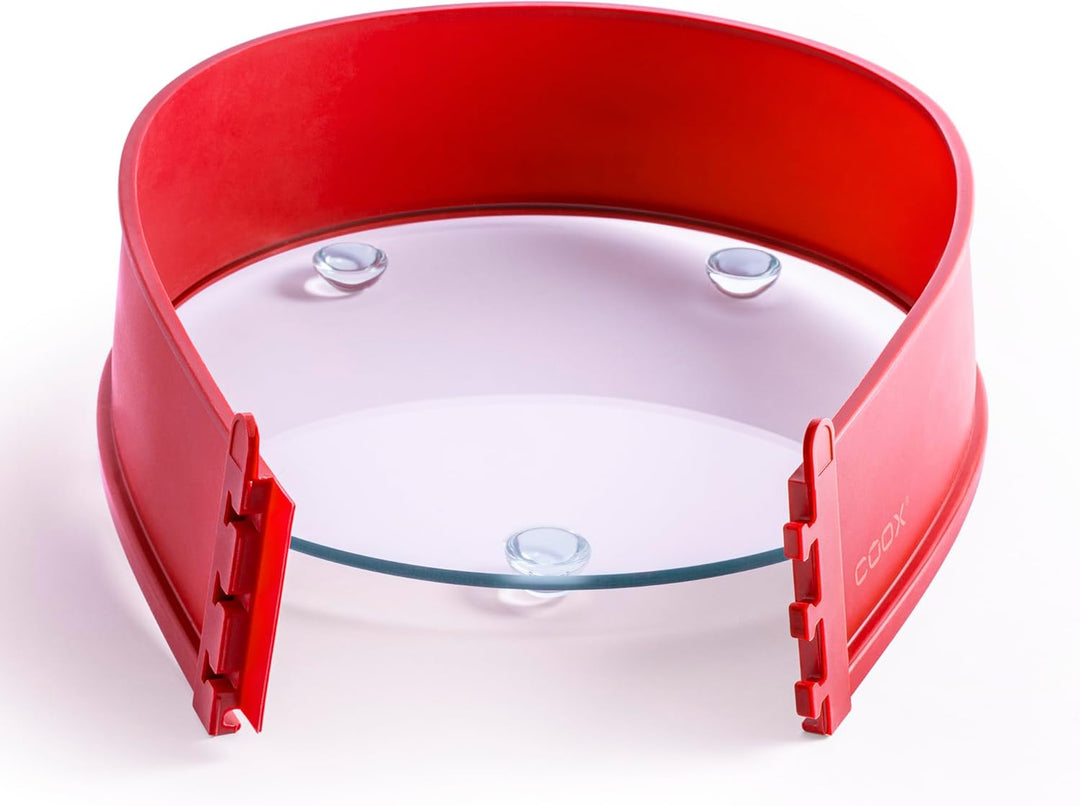 coox Springform mit Glas-Servierplatte und Glasfüssen Ø 26 cm in Rot - Perfektes Backen und Serviere