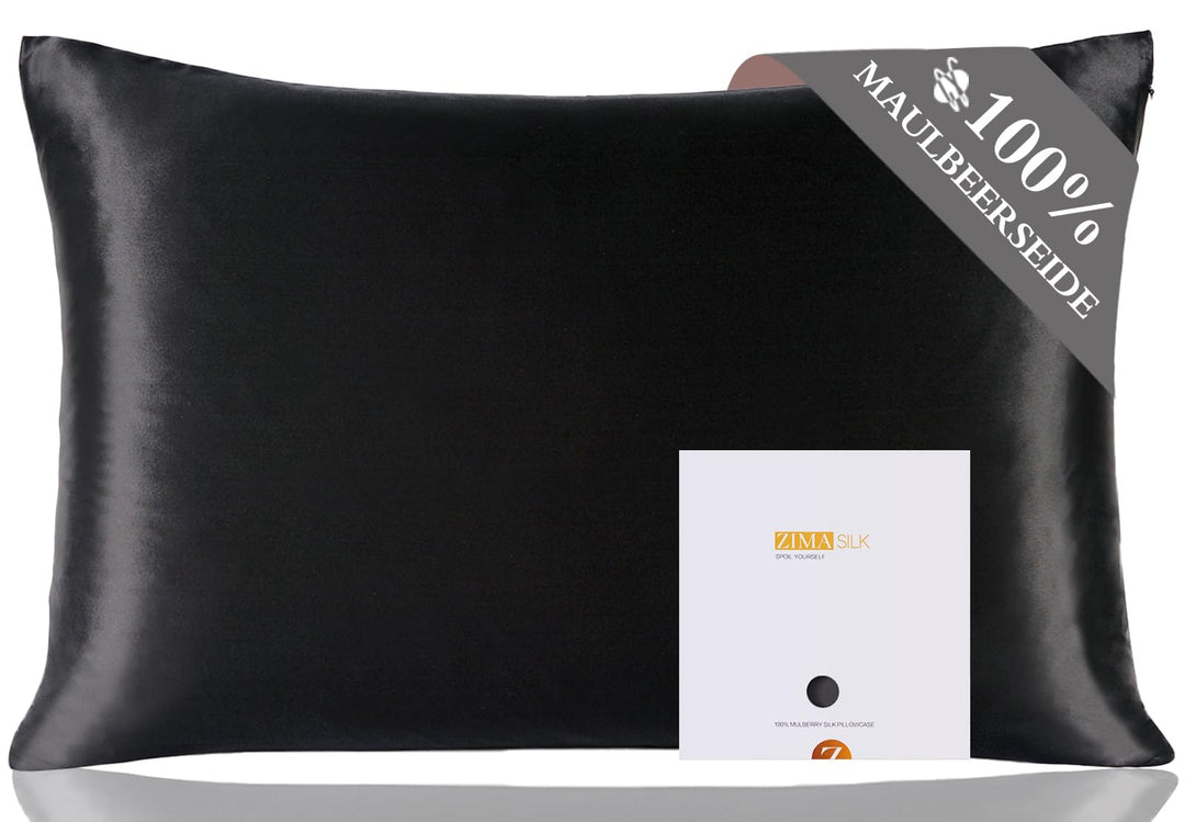 ZIMASILK Kissenbezug aus 100% Seide für Haare und Haut. Doppelseitige 19 Momme Reine Maulbeerseide K
