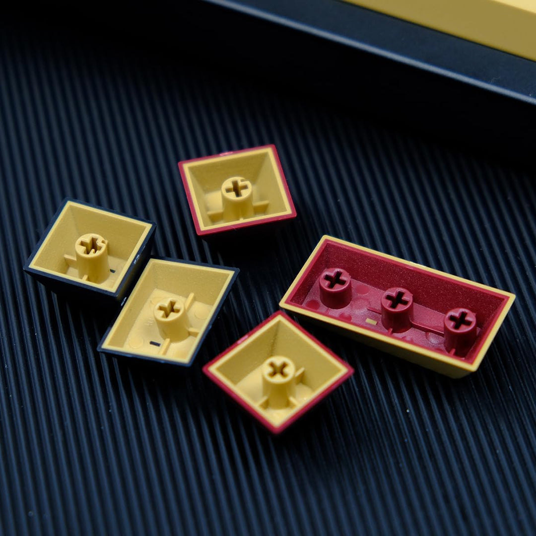 175 Tasten Double Shot PBT Keycaps Cherry Profil Red Samurai Tastenkappen für Cherry Mx Switches ISO