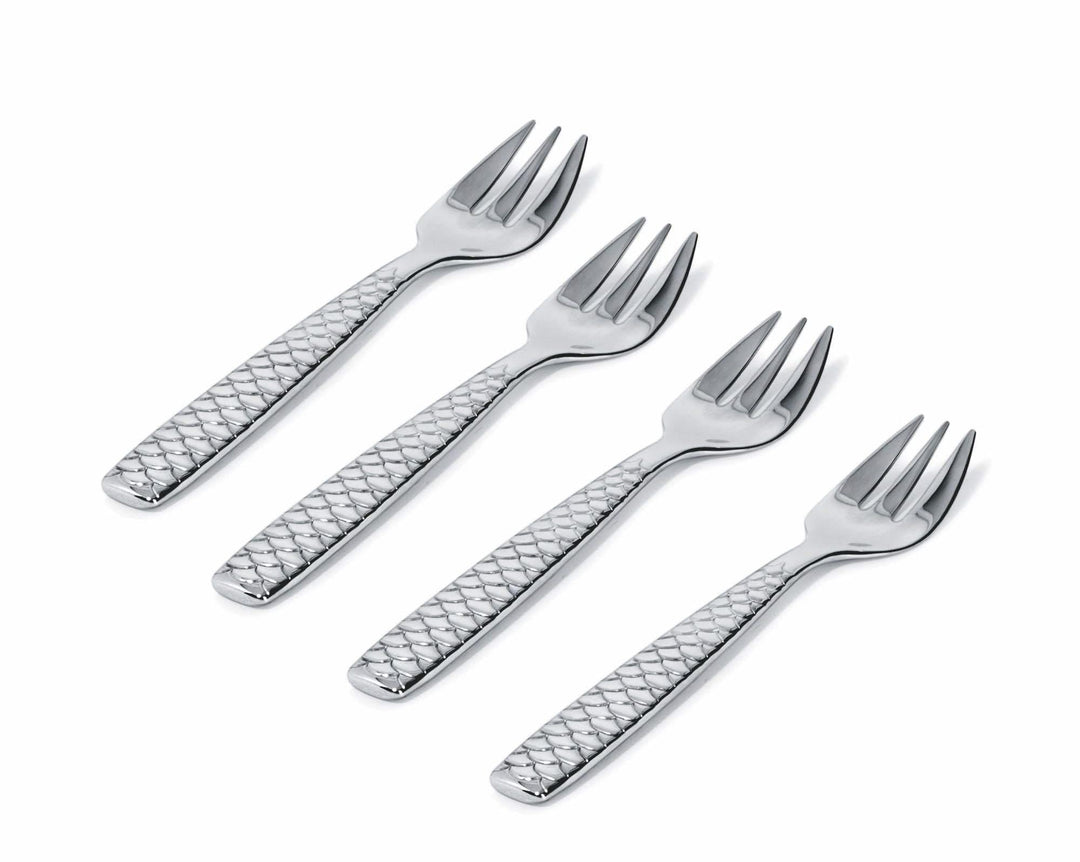 Alessi Colombina Fish Austerngabel, Edelstahl, Silber, 3 x 17.5 x 10 cm