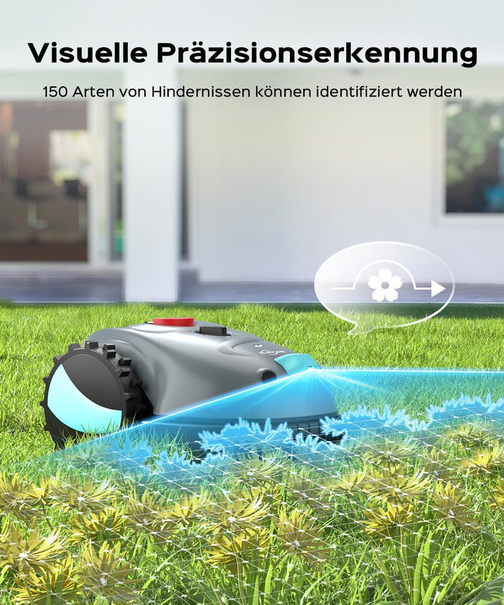 V100 Mähroboter ohne Begrenzungskabel, mit Vision Navigation, Spiralschnitt, 150 Hinderniserkennung,