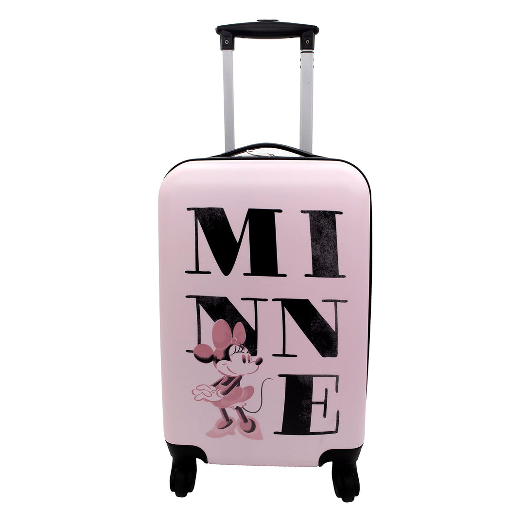 Undercover Kinder Hartschalen Trolley Handgepäck, 4 Rollen, 21 x 56 x 35 cm - 36 l, Motiv: Minnie Mo