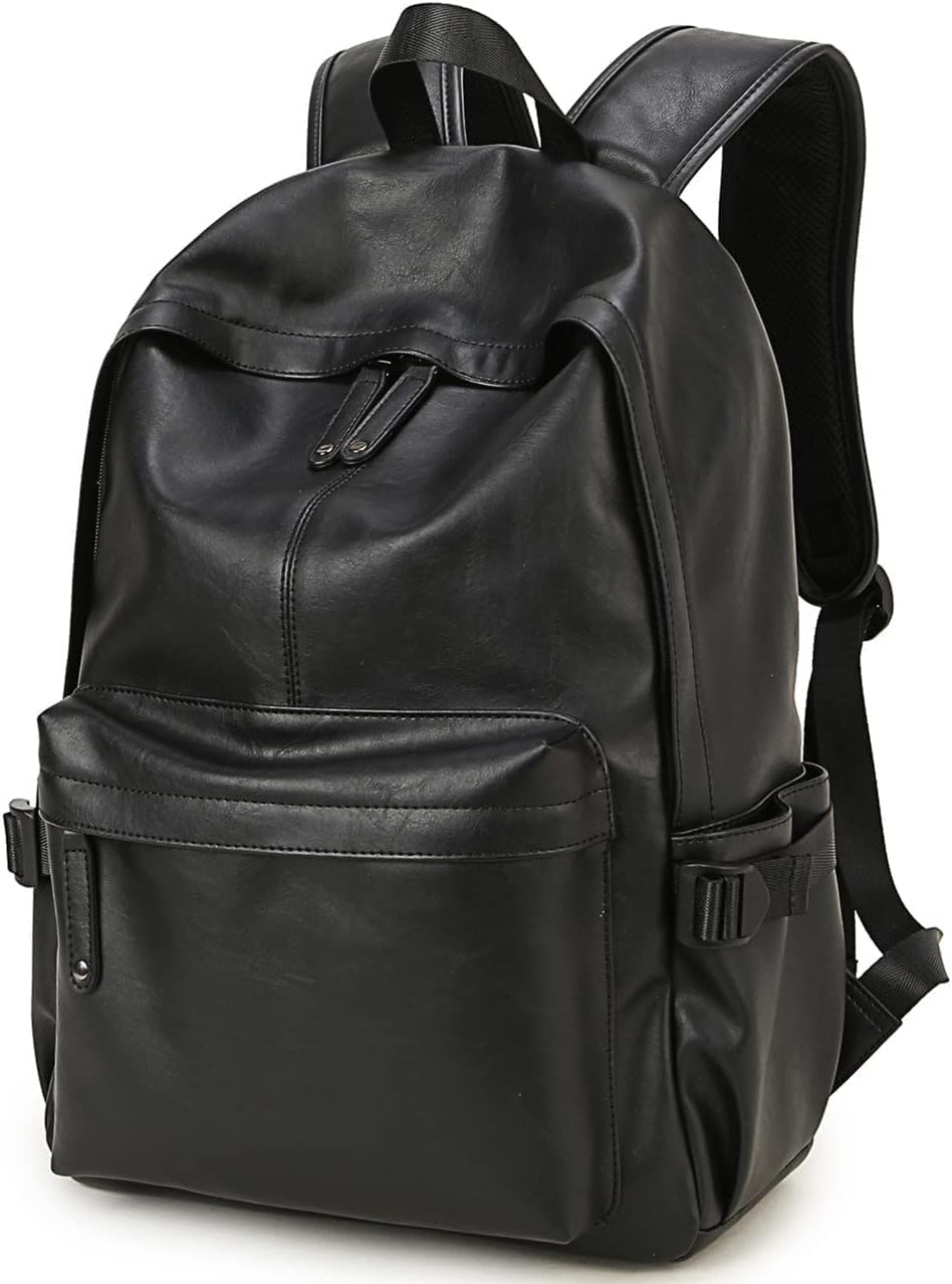 Baosha BP-20 Unisex PU Leder 15.6 Zoll Laptop Rucksack College Studenten Schultaschen für Jugendlich