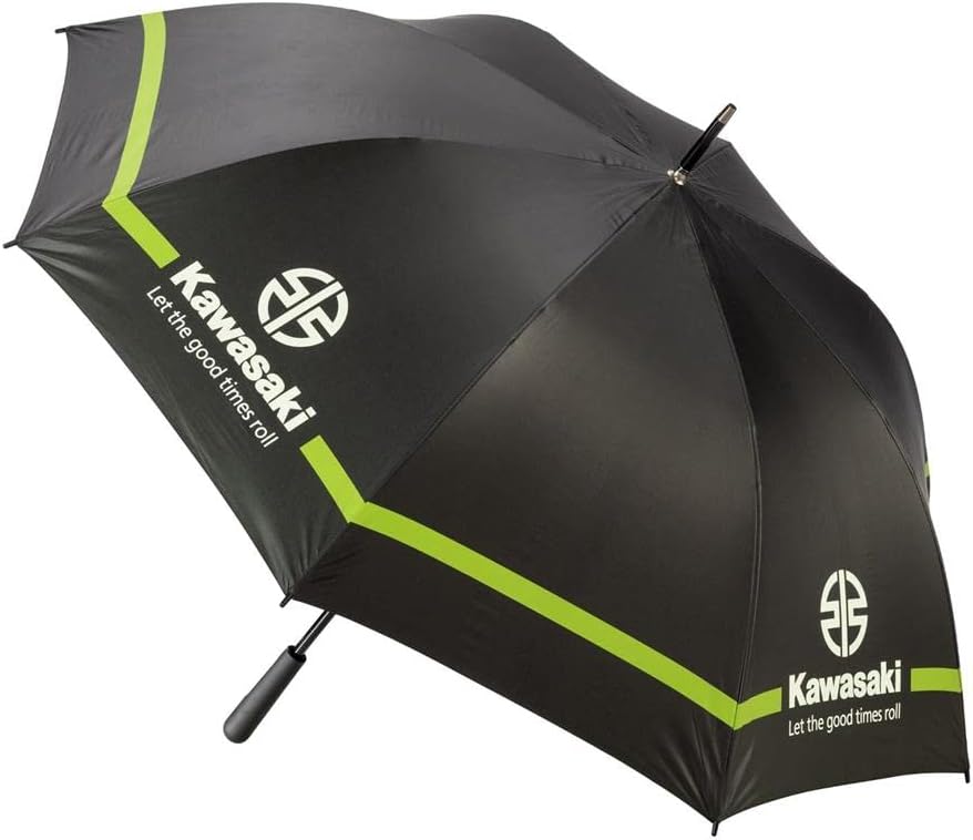 Kawasaki Rivermark Regenschirm gross UMBRELLA schwarz grün