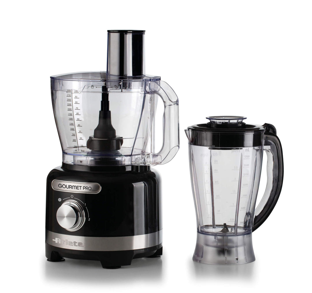 Ariete 1782 Gourmet Pro Moderna, Küchenmaschine, Zerkleinerer 3L, Mixer 2L, 2 Geschwindigkeitsstufen