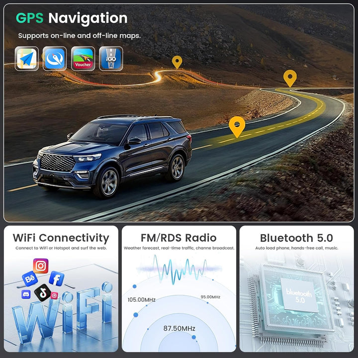 8 Core 6G+128G DSP Hikity Android 15 Autoradio für VW Golf 5 6 Passat Tiguan Polo Caddy Seat, 8" Tou