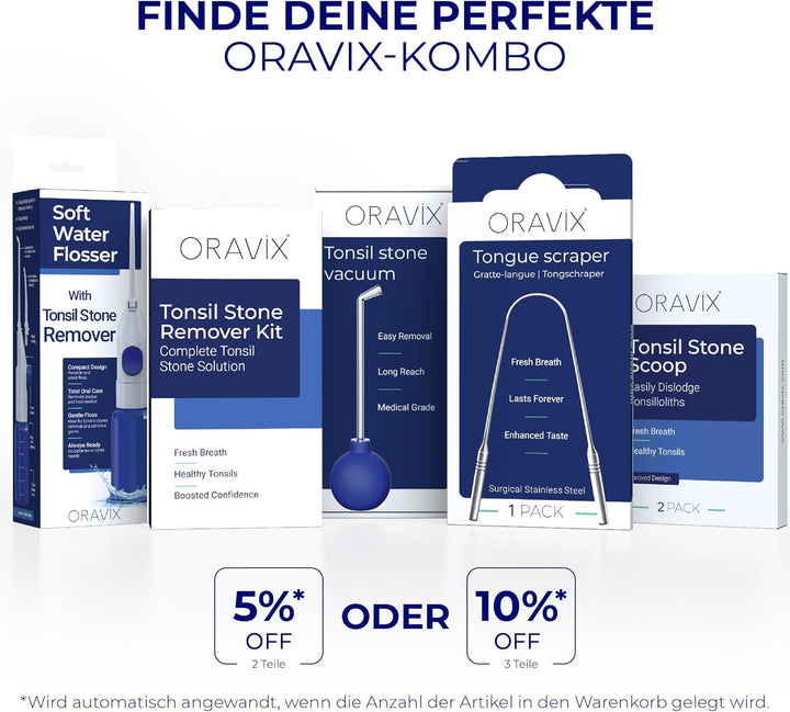 Oravix Mandelsteine Schröpfglas, Mandelsteine Entfernen Sauger, Mundgeruch Bekämpfen, Mandelstein En