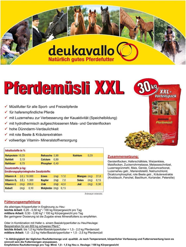 Deukavallo Pferdemüsli XXL 30 kg