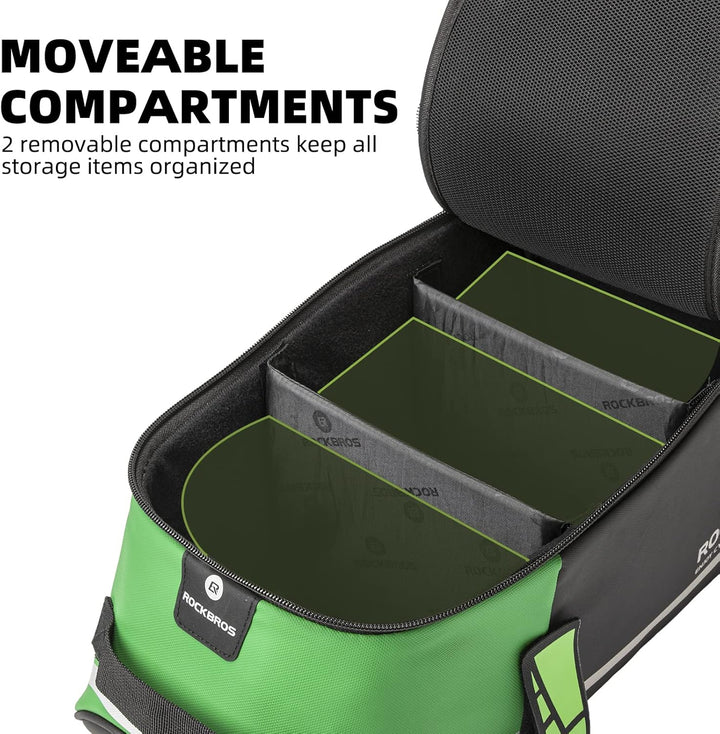 ROCKBROS Fahrrad Gepäckträgertasche 9L Fahrradtasche Transporttasche Wasserdicht Schwarz mit Regensc