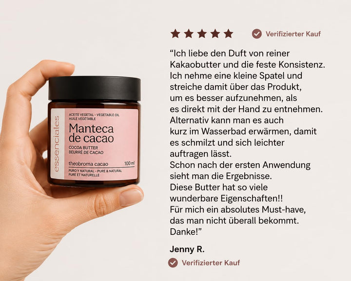Kakaobutter Bio Nativ Kaltgepresst Theobroma Cacao Butter Natürlich Reine Pflege Haut Haar Körper Li