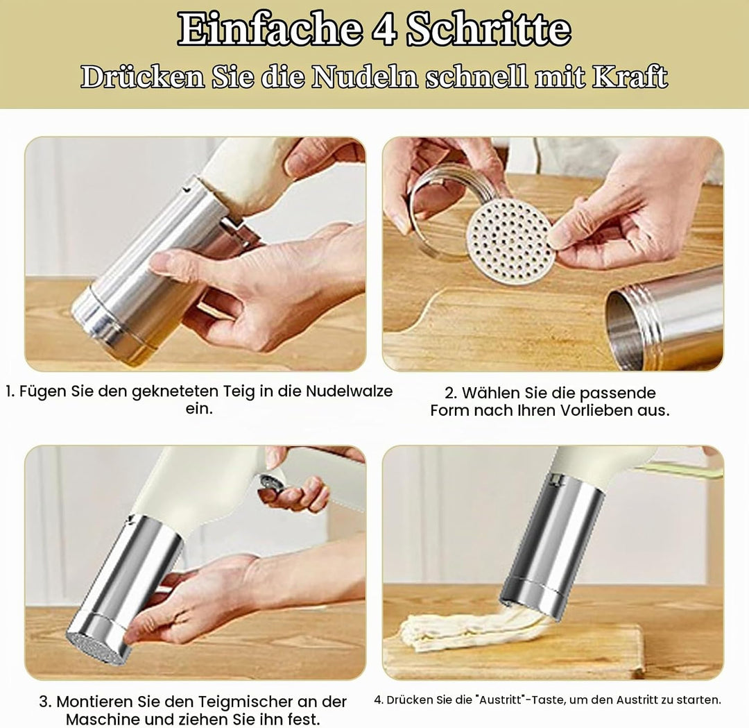 Elektrische Nudelmaschine Handheld, 50ML Automatische Handheld Noodle Maker, Hand Nudelmaschine Elek