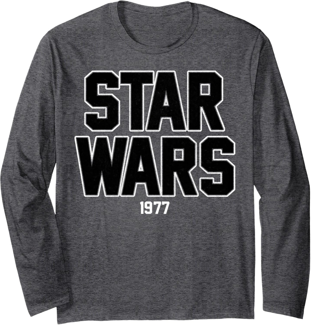 Star Wars '77 Bold Text Logo Langarmshirt