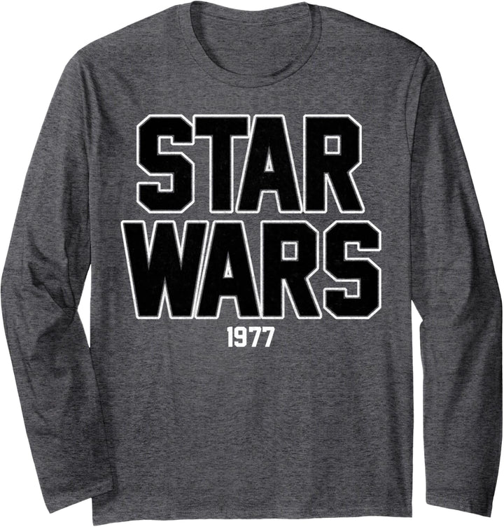 Star Wars '77 Bold Text Logo Langarmshirt