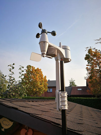 Bresser Wetterstation Funk mit Aussensensor WLAN Farb-Wetter Center 5-in-1 mit Aussensensor für Temp