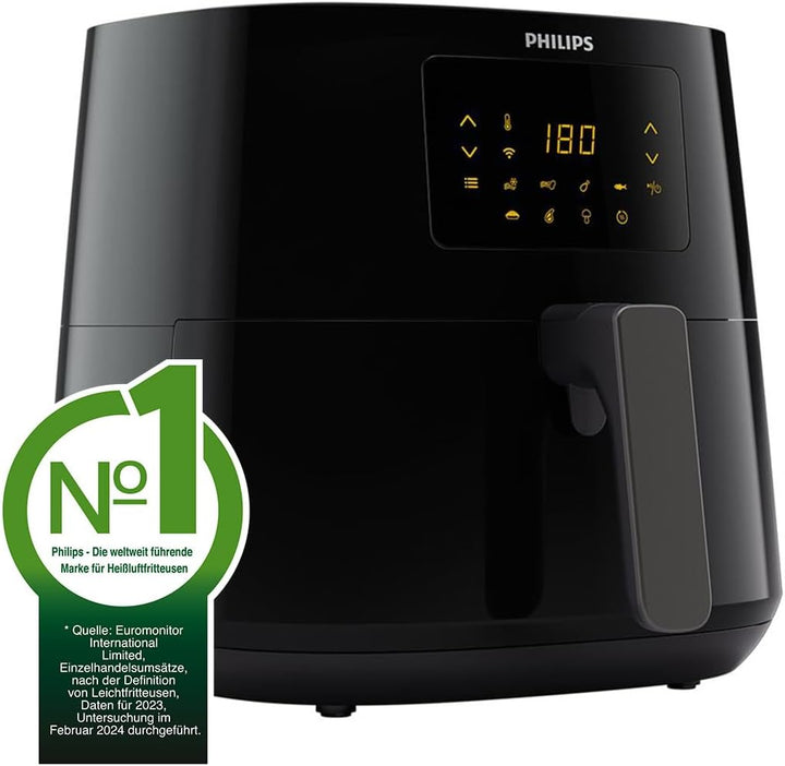 Philips HD9280/90 Airfryer XL Essential (Heissluftfritteuse, 2000 W, 1200 g Kapazität, digitales Dis