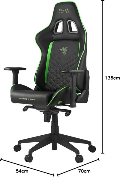 Razer TAROK PRO - Razer Edition Gaming Chair by Zen Gaming Stuhl, Schwarz/Grün, RZ.CD.TK.03.RT, 70 x