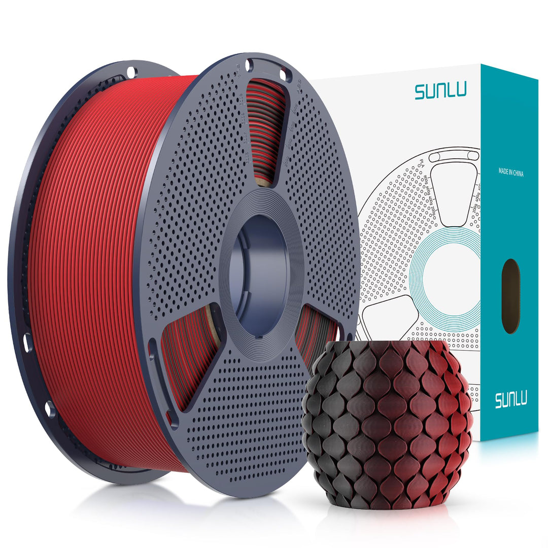 SUNLU Zweifarbiges Matte PLA Filament 1.75mm, Matte 3D Drucker Filament PLA mit 2 Farben Gradient, M