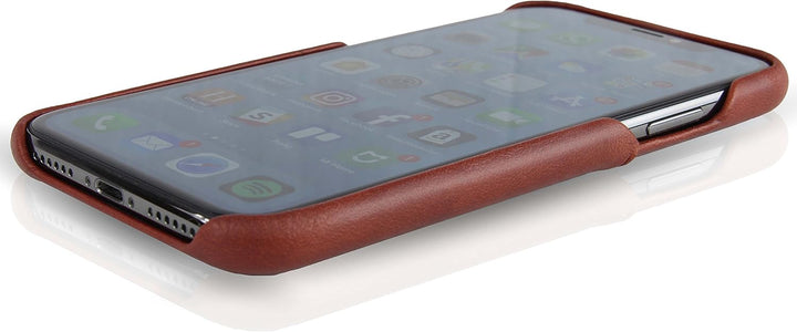 BULLAZO Menor Urban, Edle Hülle aus Leder mit Kartenfach, Kompatibel mit iPhone X 10 XS 10S, Braun,