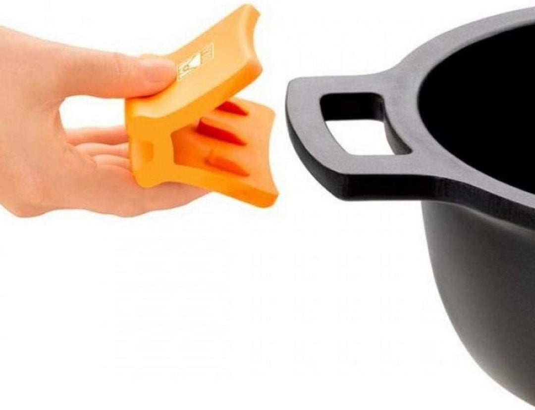 Antihaft-Fleischtopf "Efficient orange" aus Aluminium mit Deckel Grösse: 15,8cm H x 20cm Ø, 20