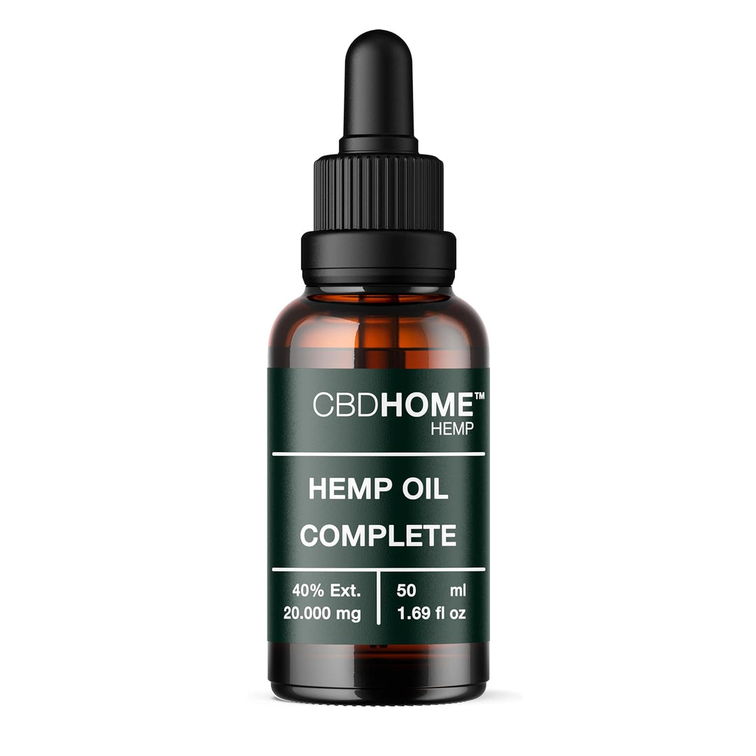 Hanföl 40% Max - 50 ml - Basis aus bio-zertifiziertem Kokosöl und Hanfsamenöl - Kaltgepresst - Ohne