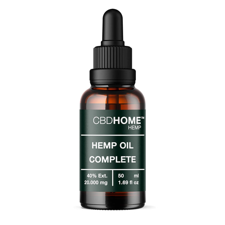 Hanföl 40% Max - 50 ml - Basis aus bio-zertifiziertem Kokosöl und Hanfsamenöl - Kaltgepresst - Ohne