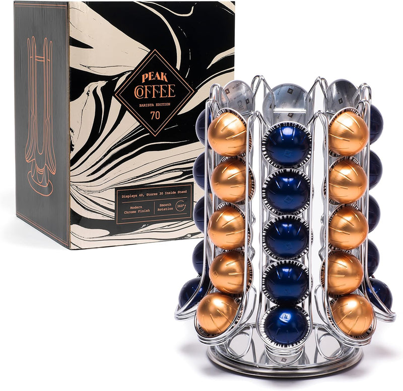 Peak Kaffee Nespresso Vertuo 40 (70) Pod Halter Kapselhalter Kapselständer für Vertuoline Pods - Sta