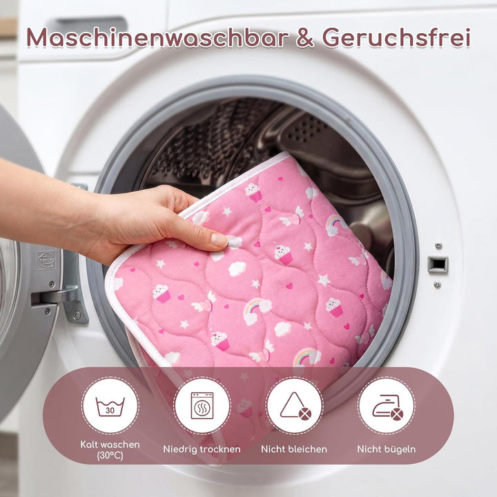 2er-Pack Bettunterlage Wasserdicht Kinder, Waschbar PIPI Unterlage Bett Kinder, Betteinlage Inkontin