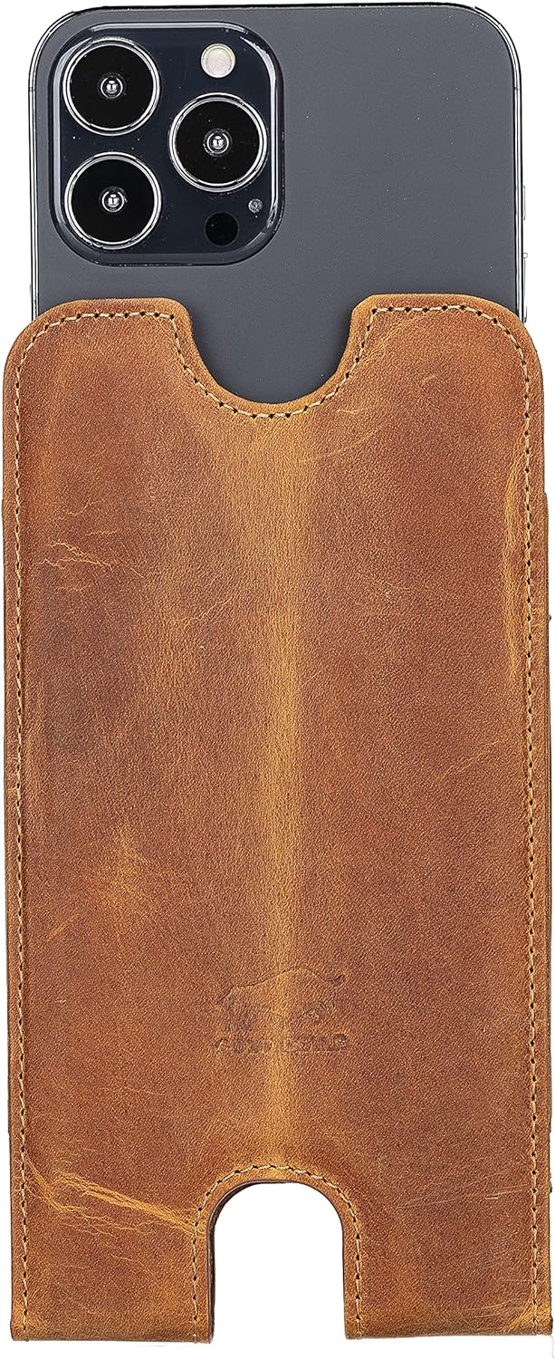 Solo Pelle Lederhülle für das iPhone 14 Plus + 14 Pro Max und alle Geräte bis 6.7 Zoll Case Leder Hü