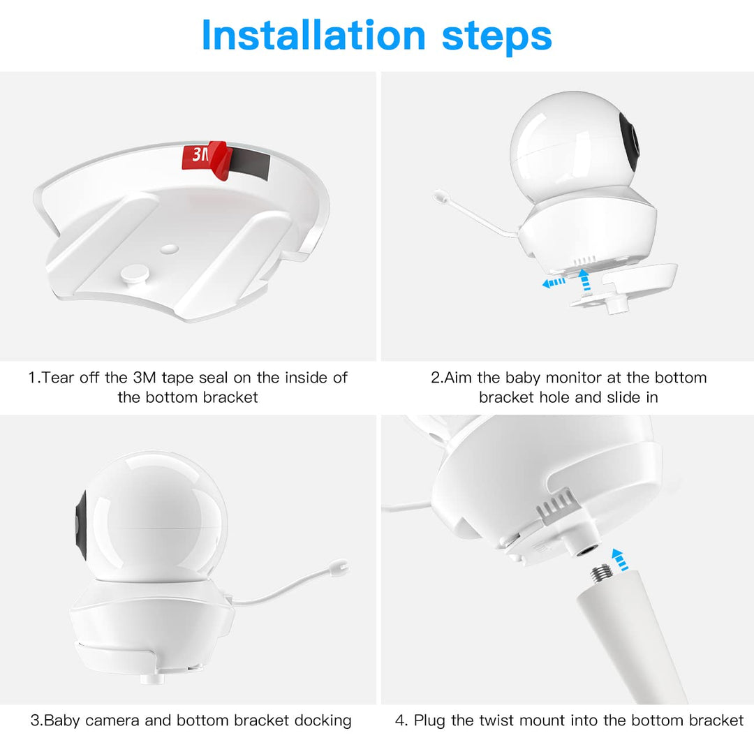 Halterung für Babysense S2/V43 Split-Screen Baby Monitor - Flexibel Babyphone Halter, Baby Kamera Mo