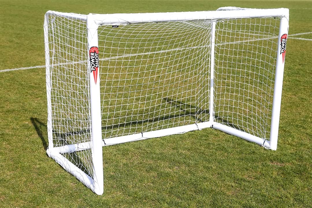 POWERSHOT Fussballtor Profi - 1,8 x 1,2m - aus uPVC - WETTERFEST - Inkl. Klicksystem und Zubehör, 1,
