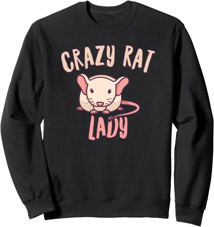 Verrückte Ratte Lady Outfit für Mäusemädchen Ratten Sweatshirt