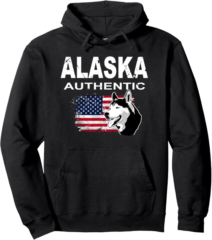 Alaska Husky Schlittenhunde Hundeschlitten Pullover Hoodie