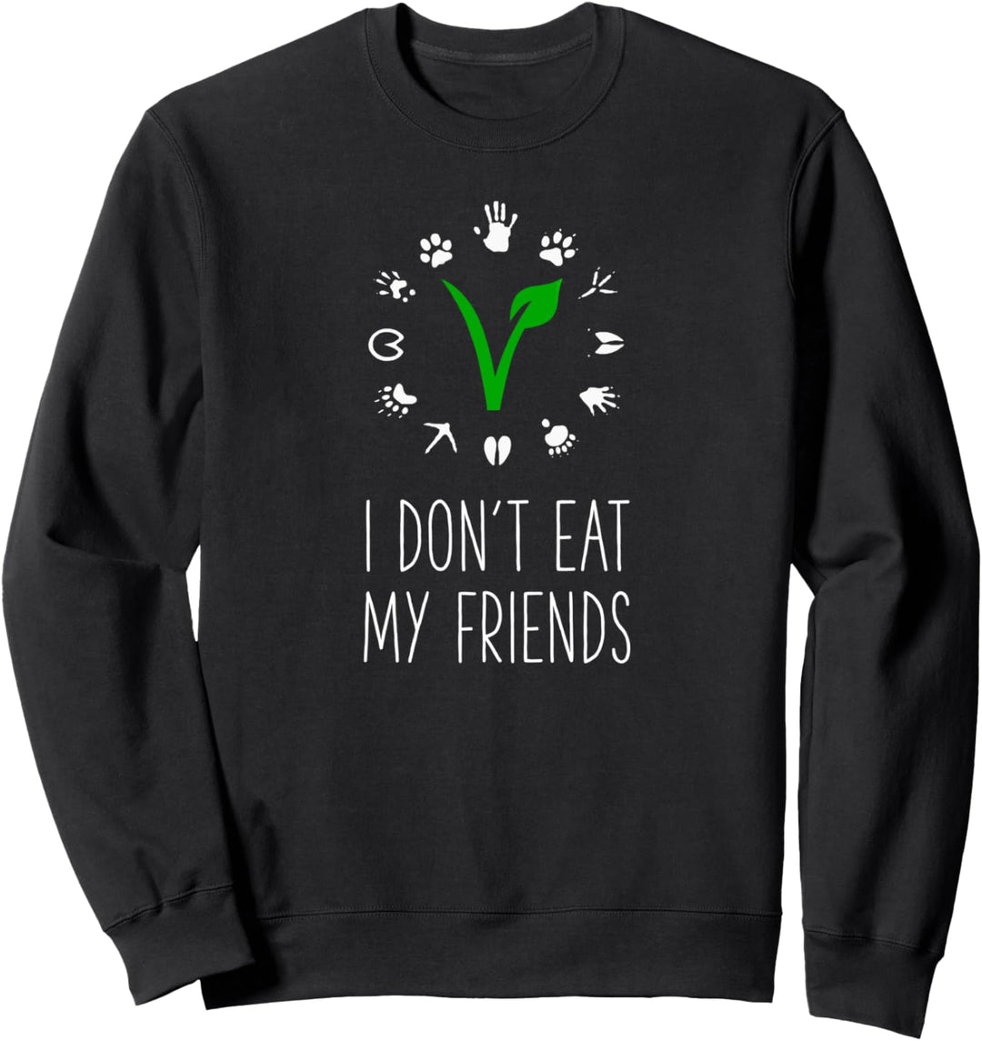 Friends Not Food Powered By Plants Vegan Workout Sweatshirt