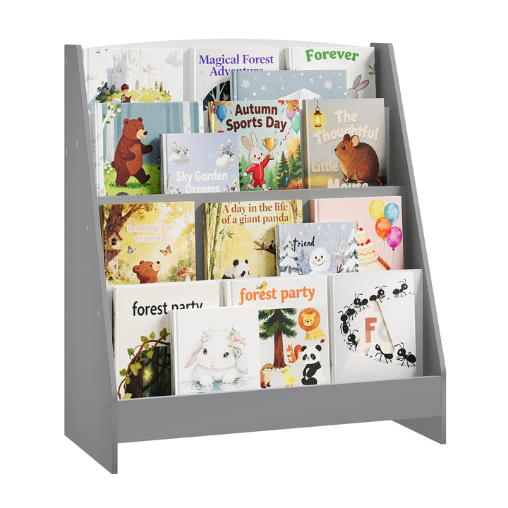 WOLTU Kinderbücherregal für Kinderzimmer Kindergarten, Bücherregal Kinder mit 4 Ebenen, Kinderregal