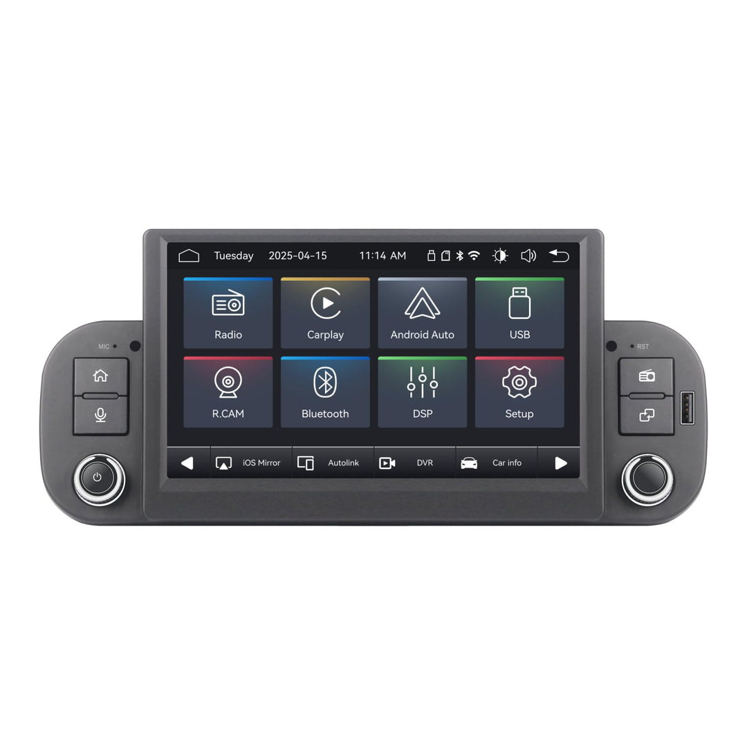 Linux Autoradio Blitzstart für FIAT Panda 2013-2020 | Plug & Play | Wireless CarPlay/Android Auto/Bl