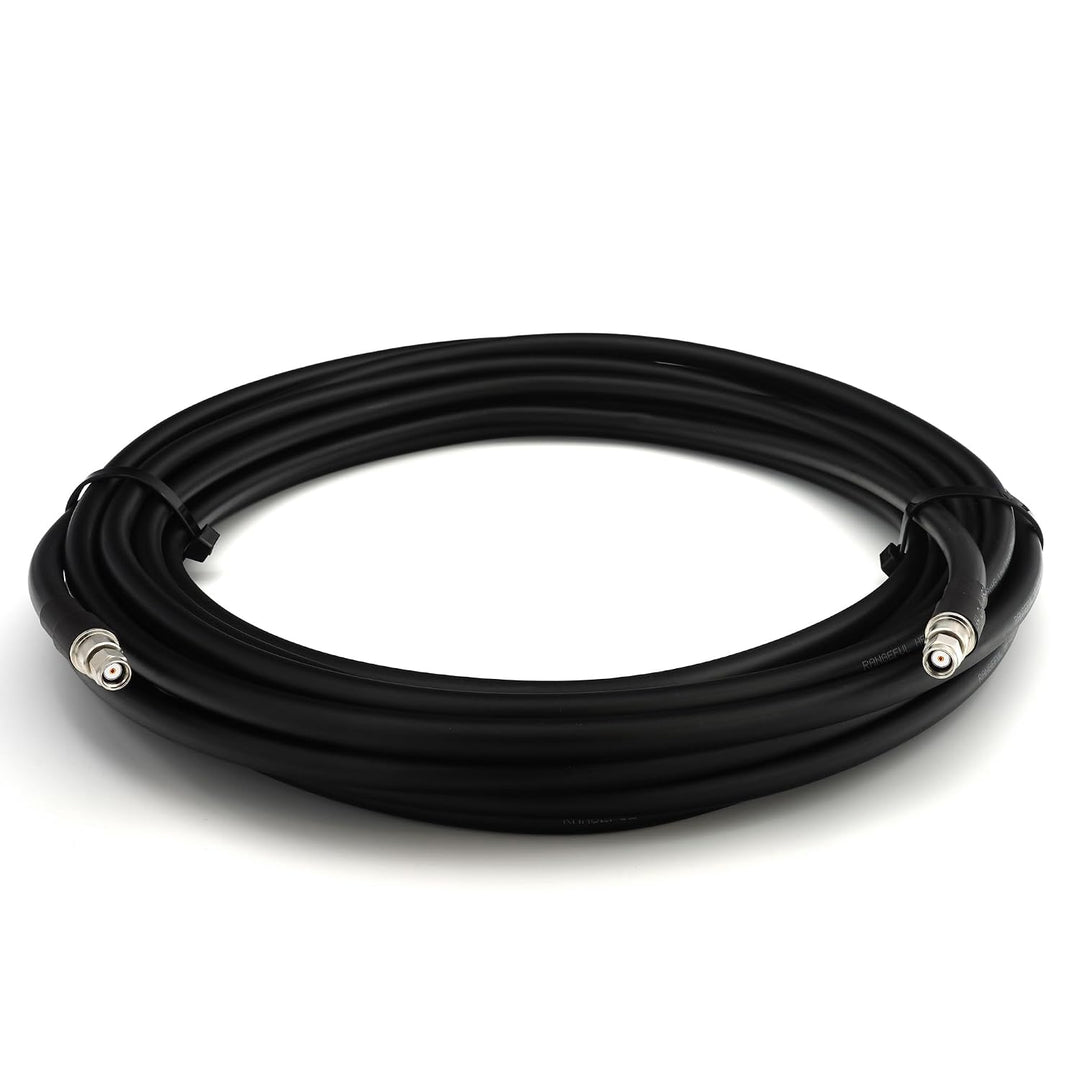 12m RP-SMA Stecker auf RP-SMA Stecker Koaxialkabel — Vollkupfer HF400 Flexibles Verlängerungskoax 50