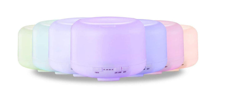 TEMPO DI SALDI Aroma-Diffusor 500 ml mit LED-Beleuchtung in 7 Farben und Timer Luftbefeuchter, 500 m