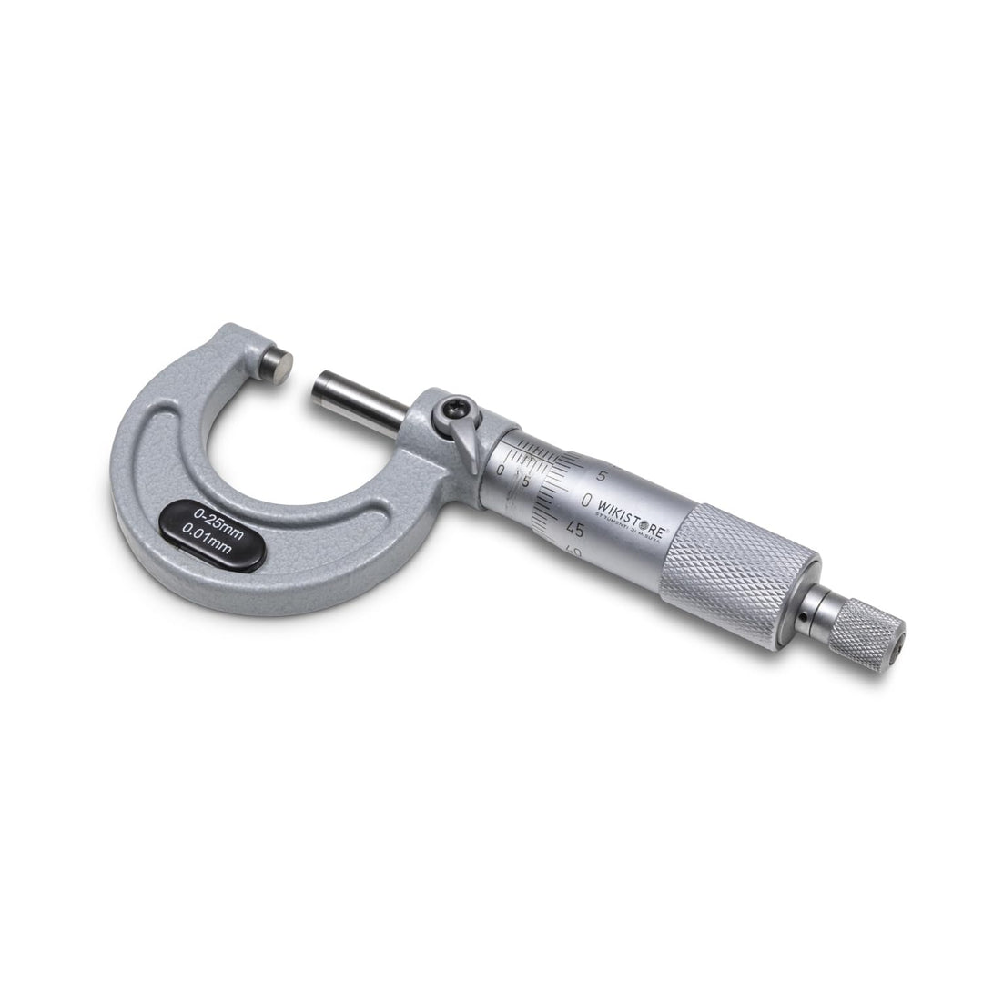 WIKISTORE PROFESSIONELLER MIKROMETER 25-50 mm, Zentesimalmikrometer, Industrielle Präzision mit Alum