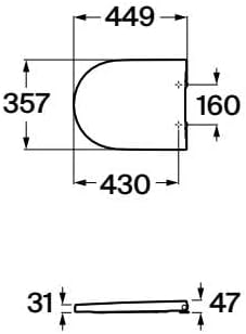 Roca ROUND WC-Sitz mit Absenkautomatik, weiss
