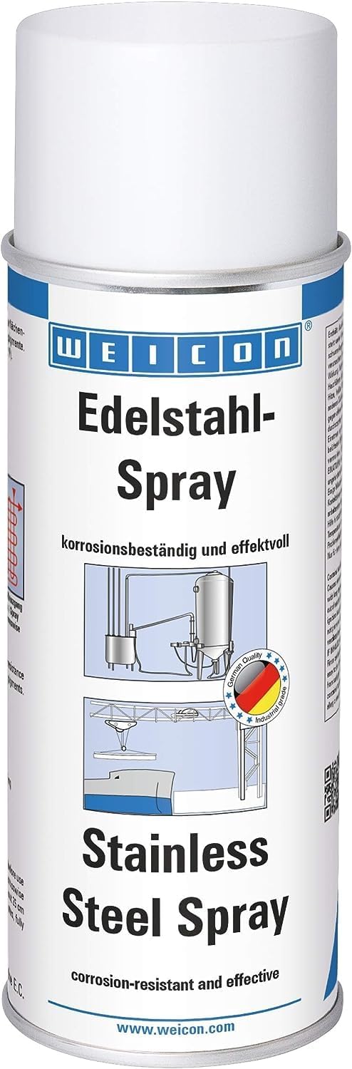 WEICON Edelstahl-Spray | korrosions- und witterungsbeständige Oberflächenbeschichtung | 400 ml