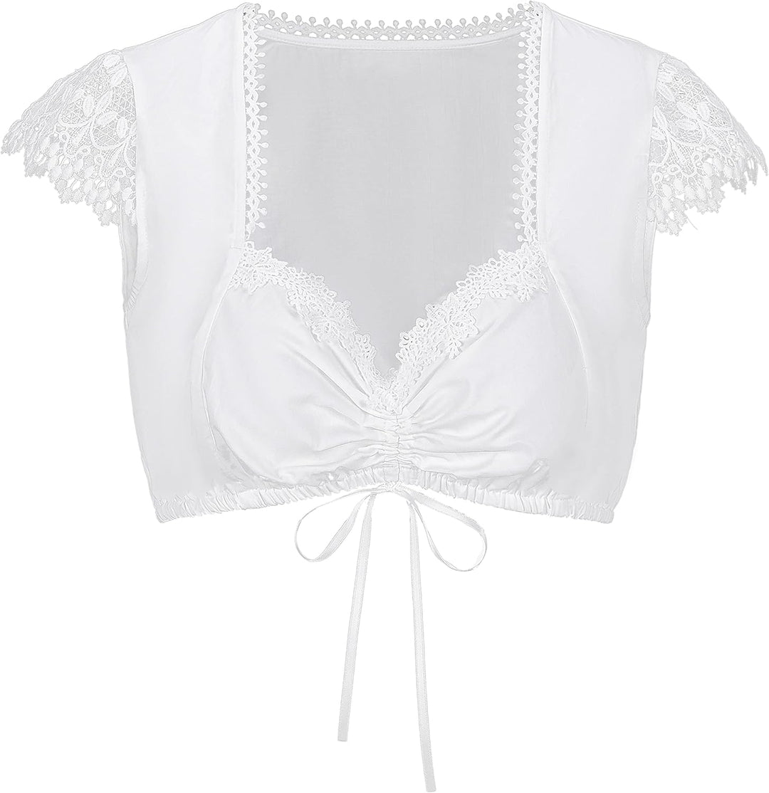 Dirndlwelle Dirndlbluse Damen Trachtenbluse Dirndl Bluse Damen Dirndlbluse Spitze Dirndlbluse weiss