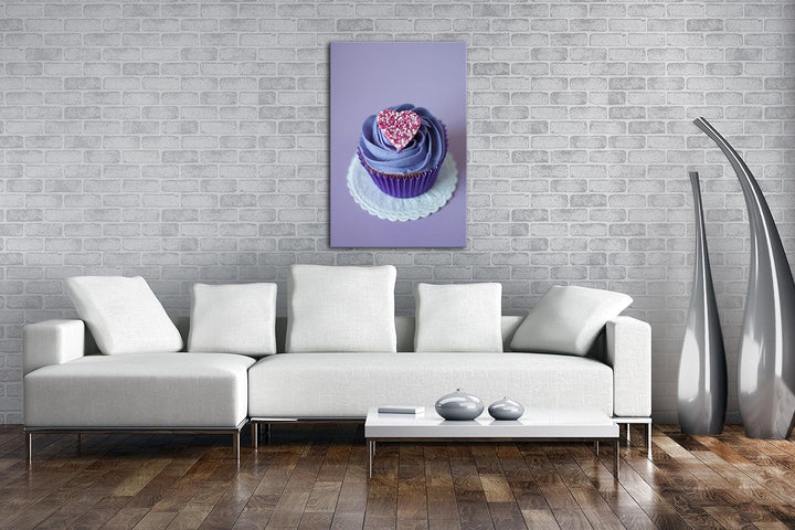 deyoli appetitlicher Cupcake Format: 80x60 als Leinwandbild, Motiv fertig gerahmt auf Echtholzrahmen