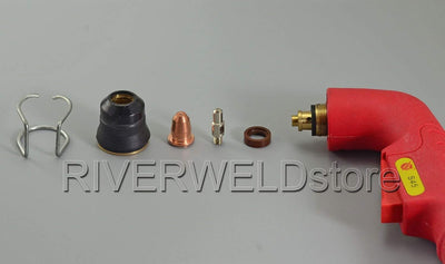 RIVERWELD S45 Plasmabrenner Kopf Und Düses PD0116-08 Und Elektroden PR0110 22PCS PD0116-08 4, PD0116
