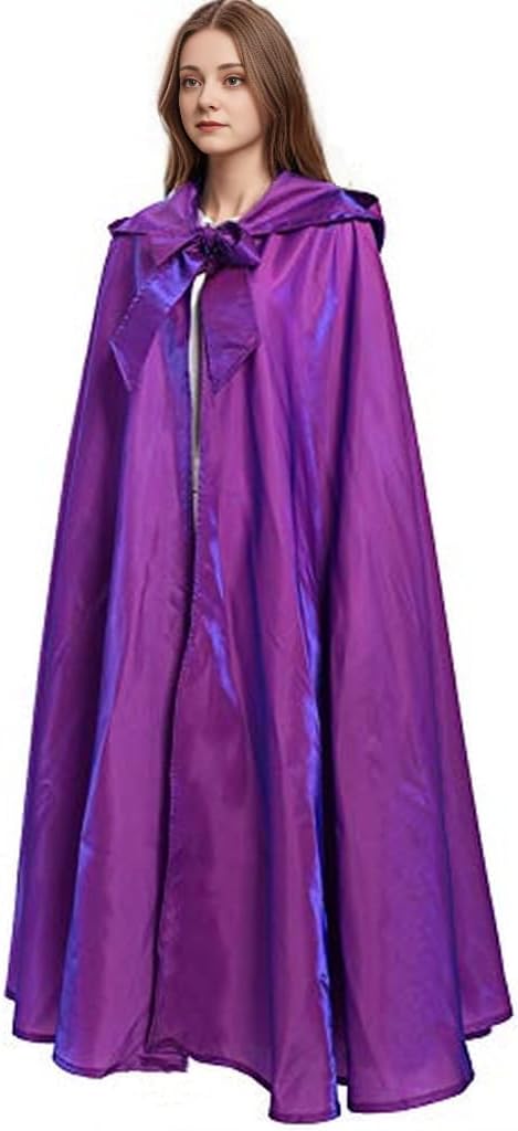GRACEART Unisex Gotisch Lose Umhang mit Kapuze Mantel Poncho Kap Lila(polyester), Lila(polyester)