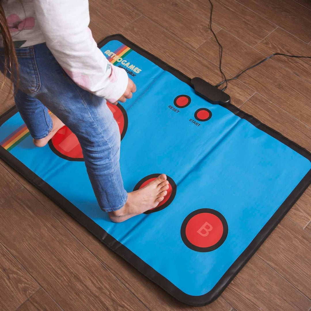 Mad Monkey 2000030 Retro Gaming Matte, Blau, Rot, Schwarz
